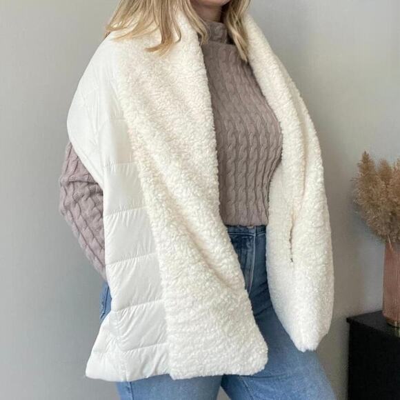 NWT Free People Downhill Puffer Scarf - Ivory - Cream - One Size - Picture 1 of 8
